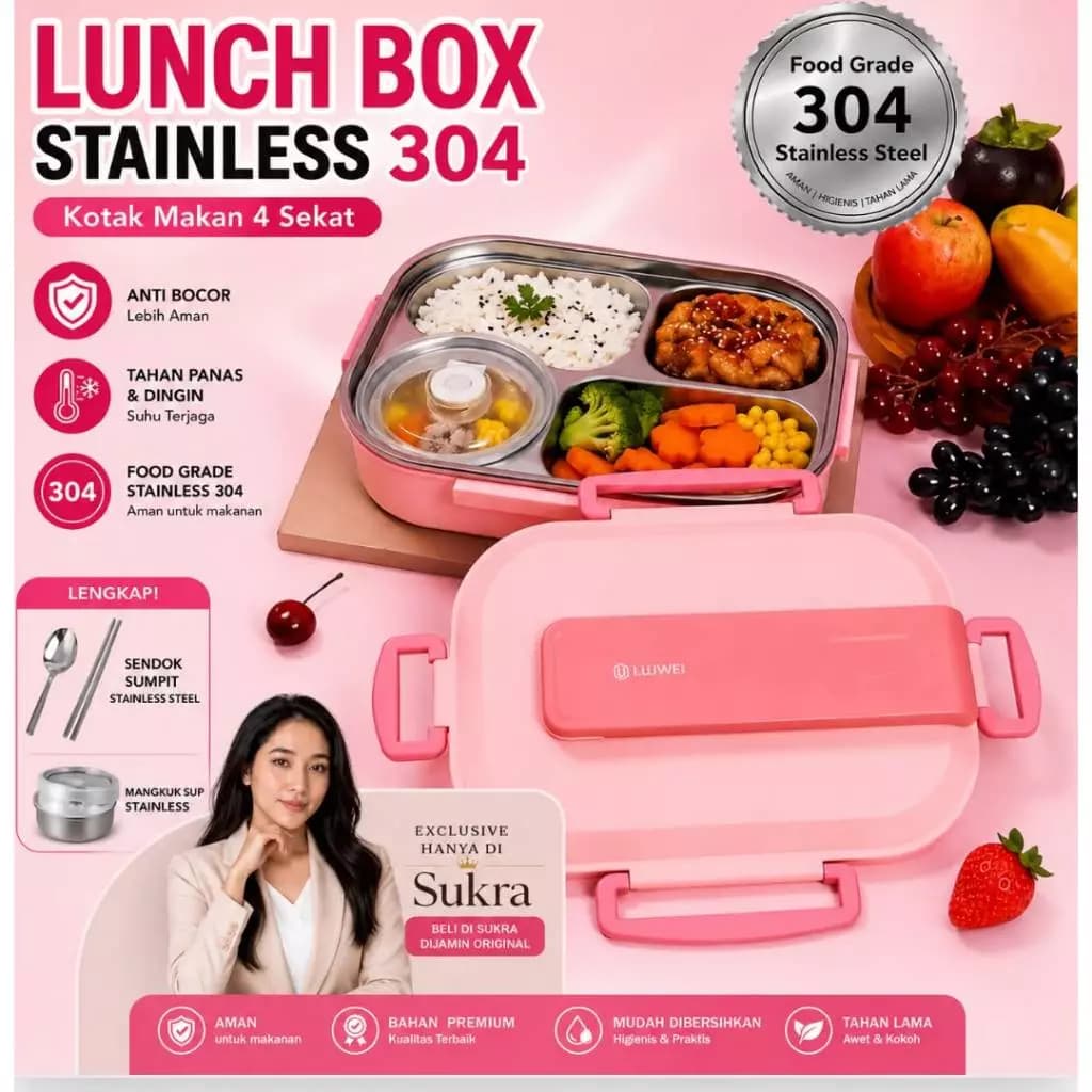 Kotak Makan Stainless